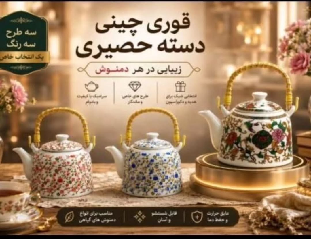 قوری دسته حصیری