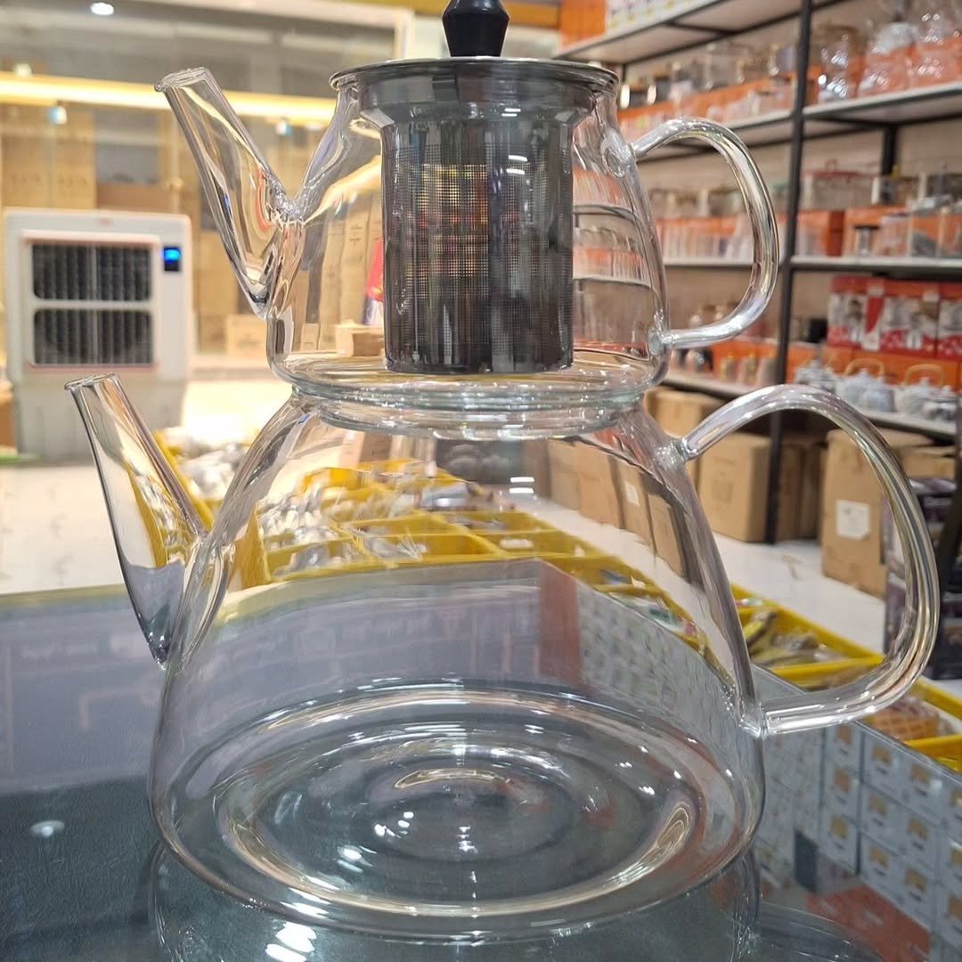 ست کتری و قوری پیرکس شعله مستقیم مدل وان سل
